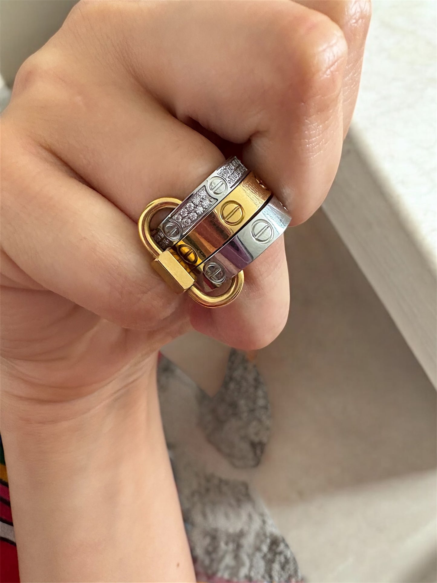 Fermoir à vis bague love