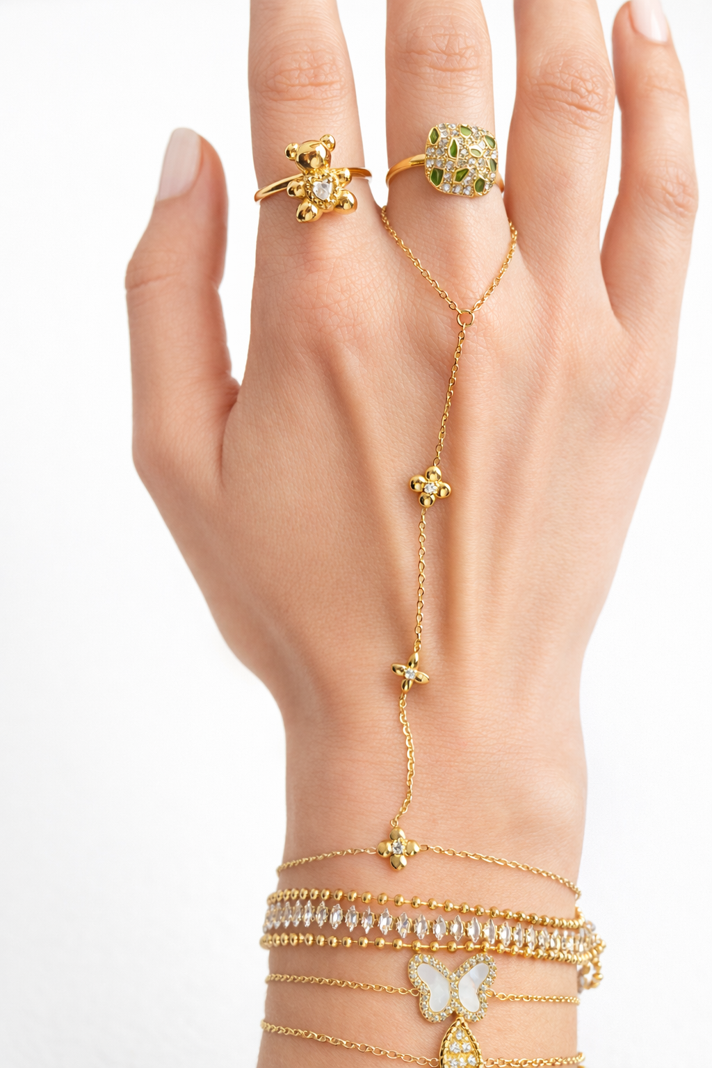 Chaîne de main trèfles