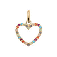 Pendentif cœur multicolores