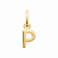 Pendentif lettre plaqué or