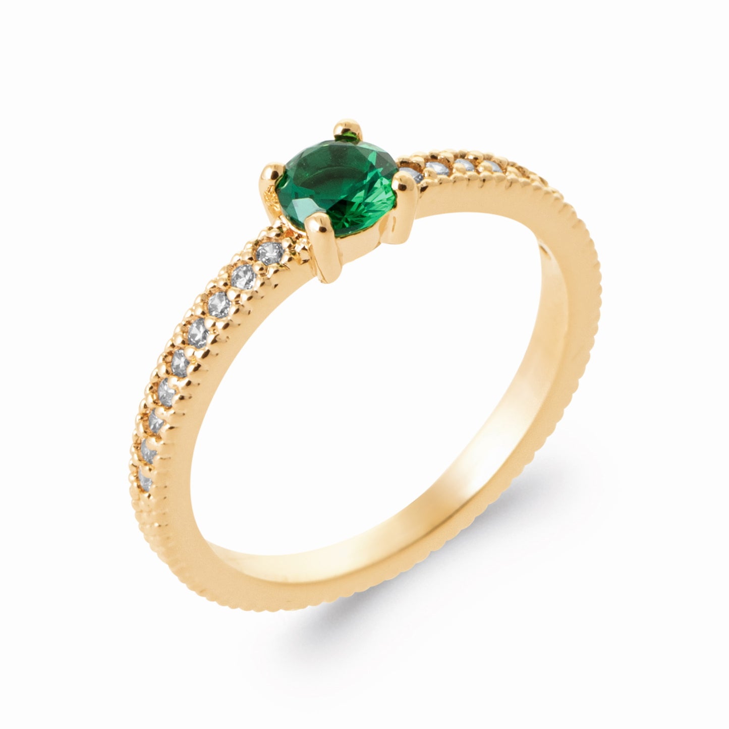 Bague solitaire vert