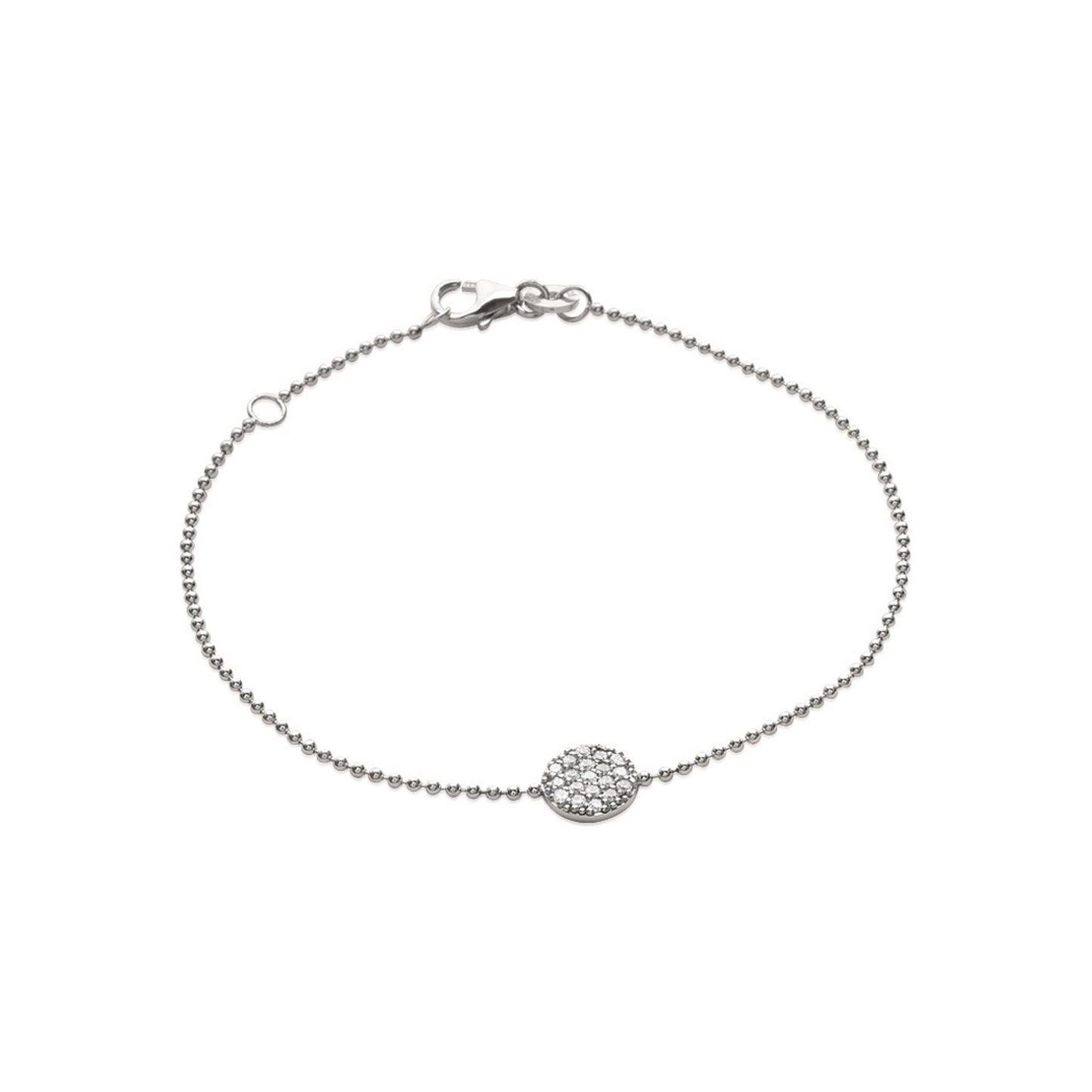 Bracelet rond argenté