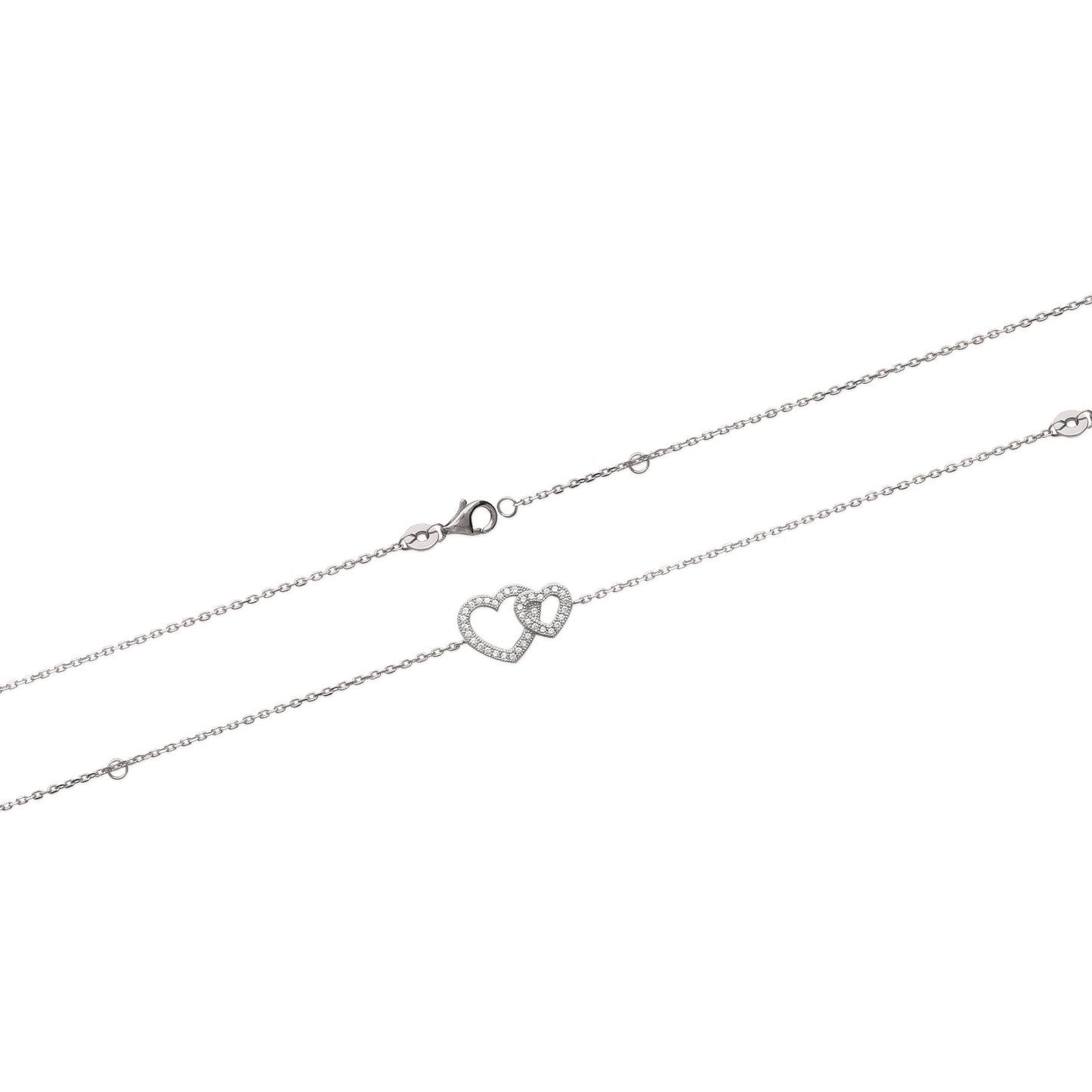 Bracelet double coeur