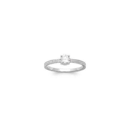 Bague solitaire relief