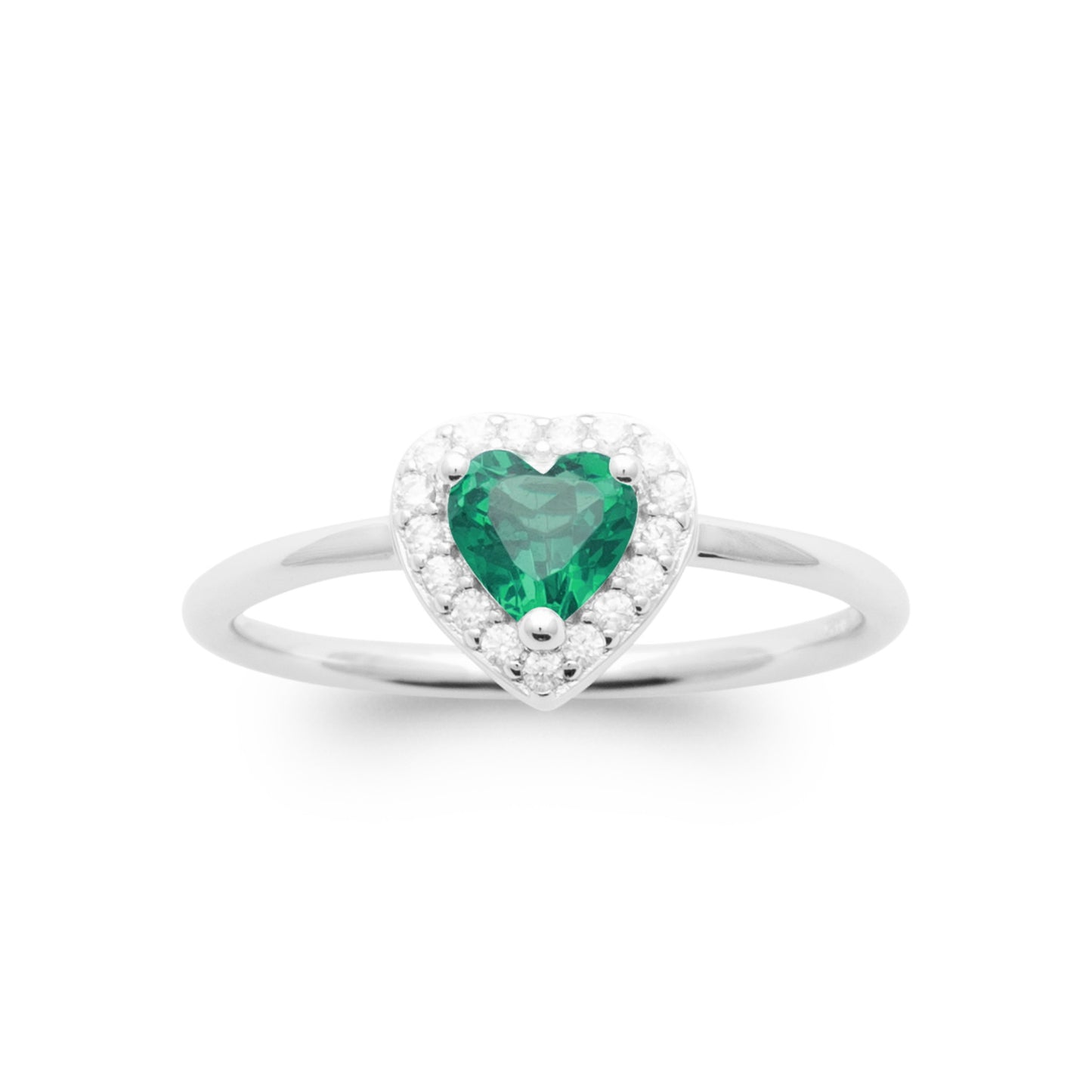 Bague coeur coloré