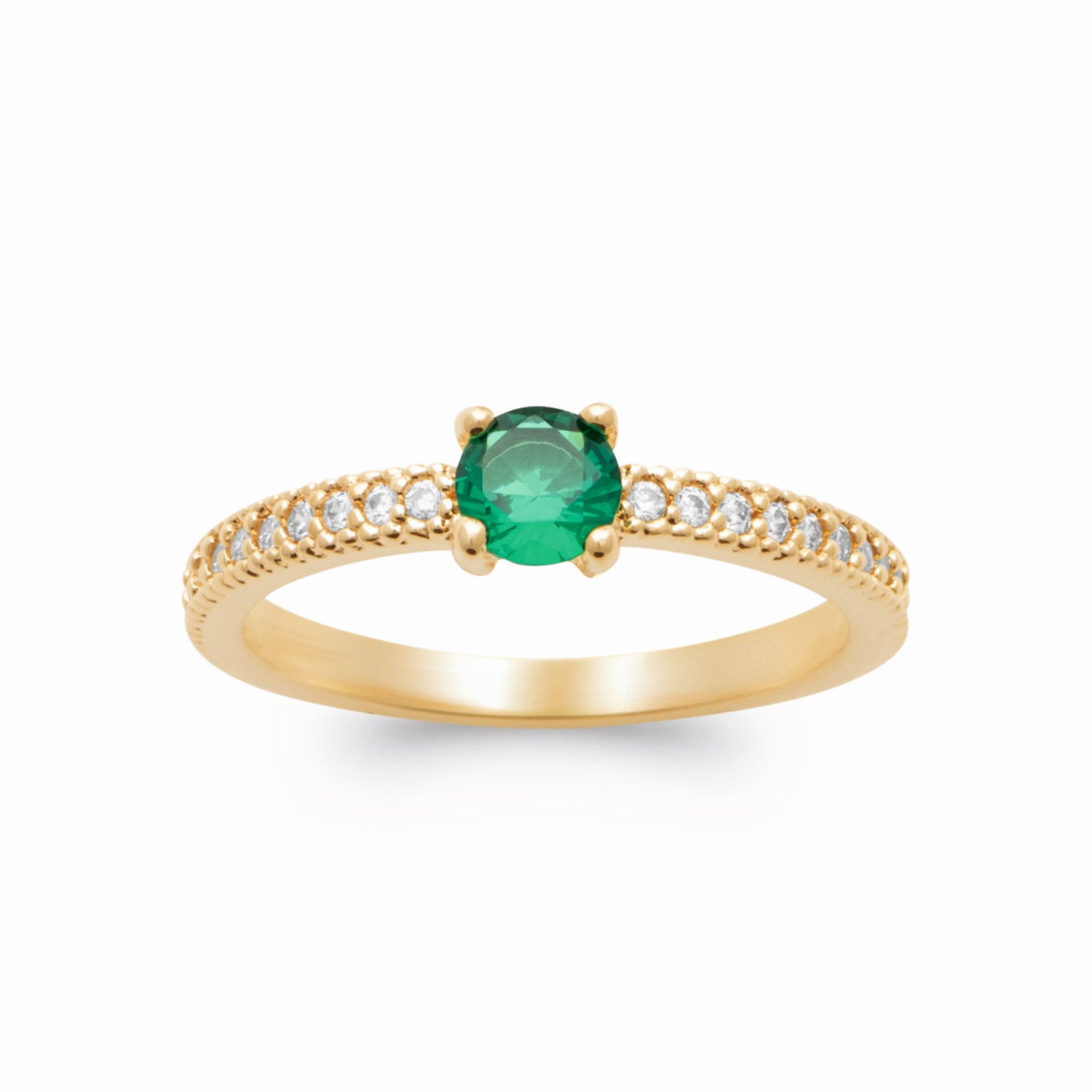 Bague solitaire vert