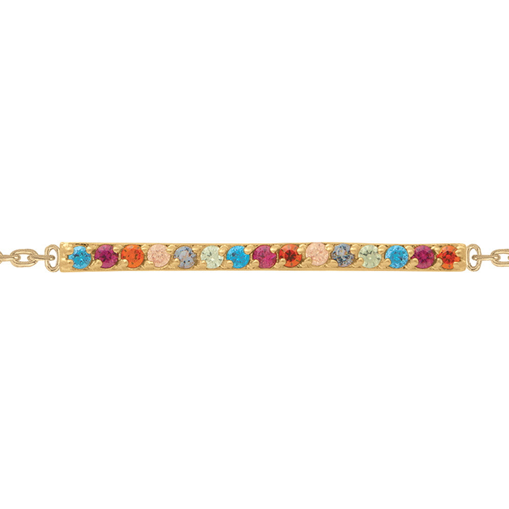 Bracelet barette multicolore