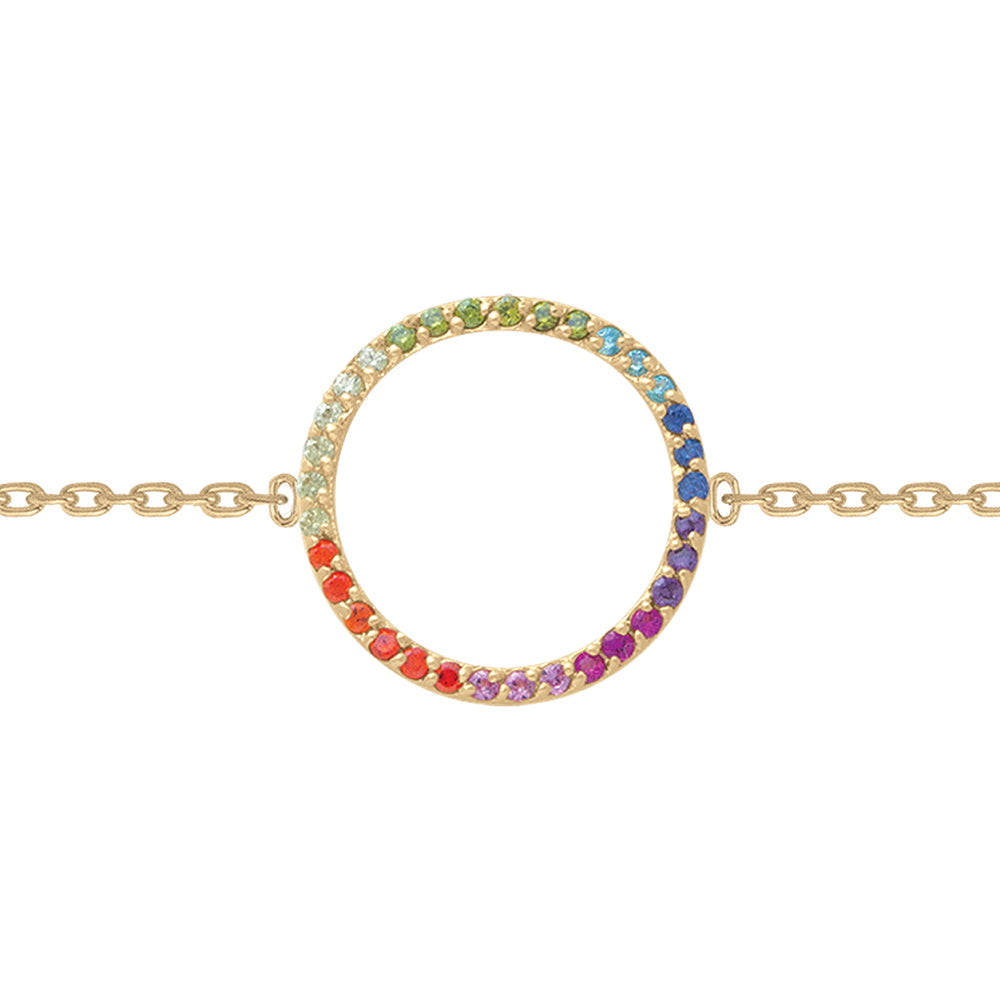 Bracelet cercle multicolores