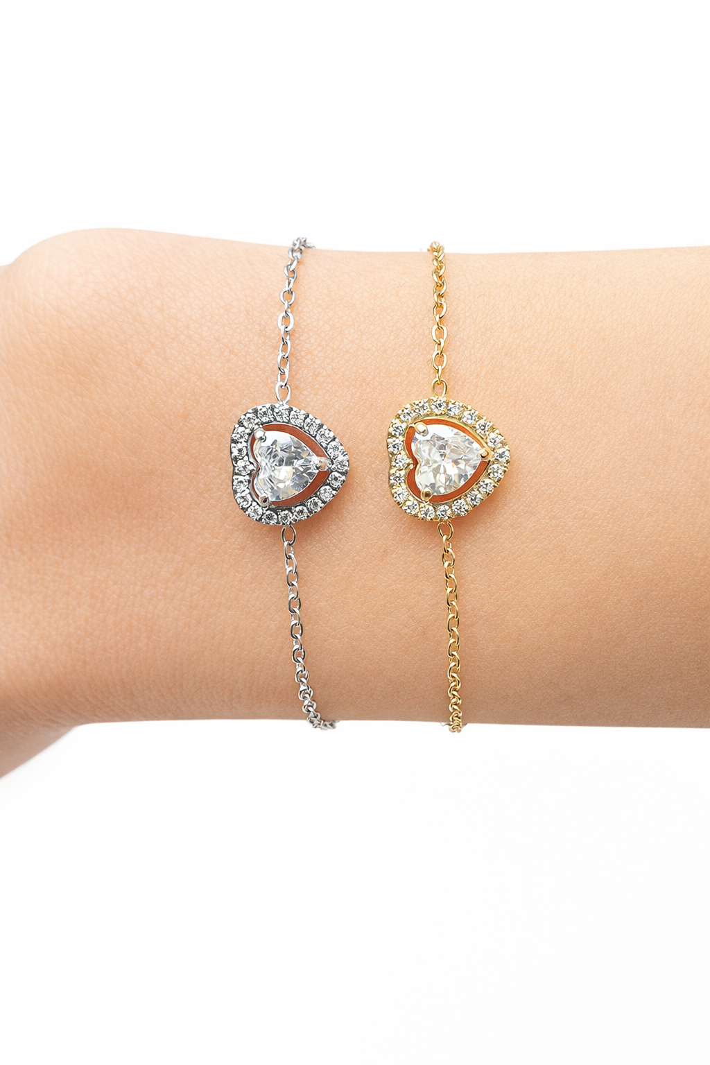 Bracelet cœur strass