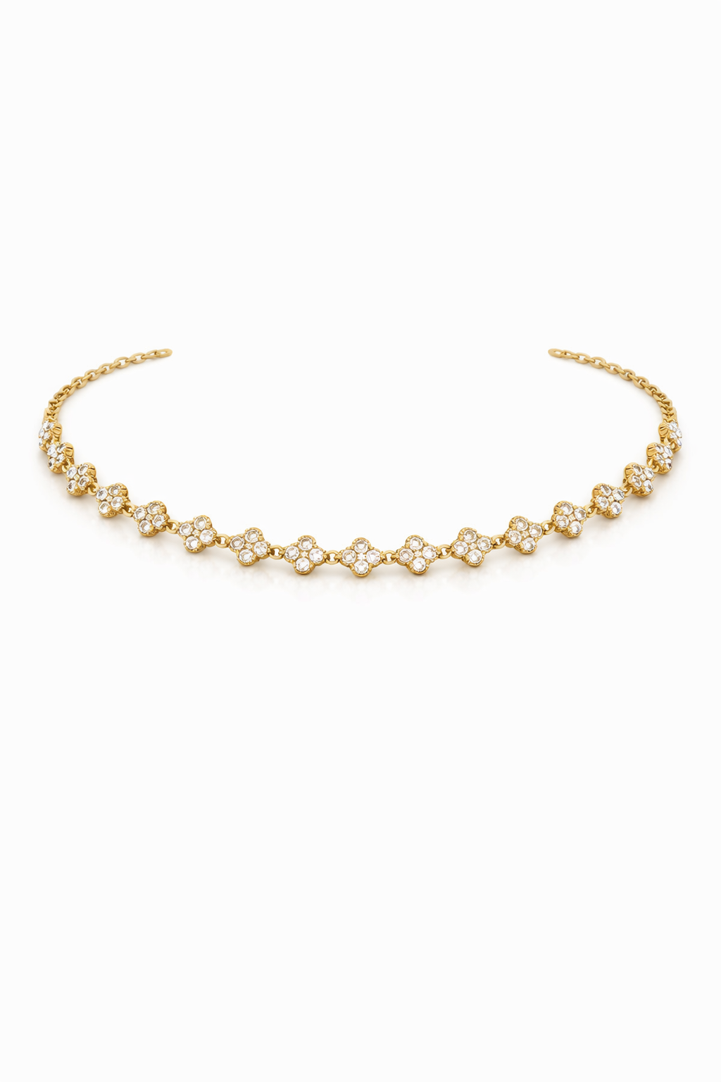 Collier ras de cou trèfle