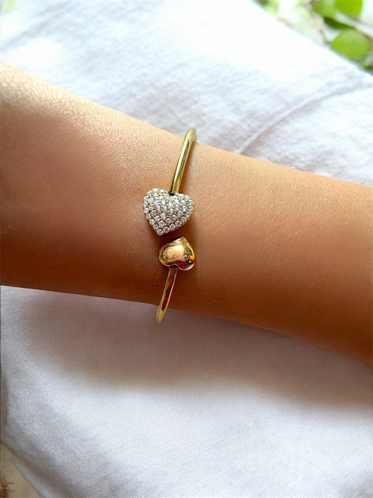 Bracelet jonc coeur