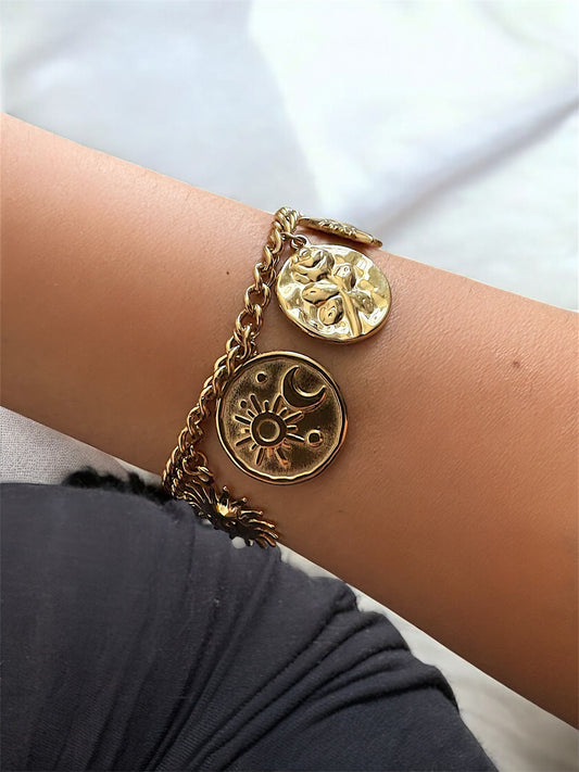 Bracelet breloques lune